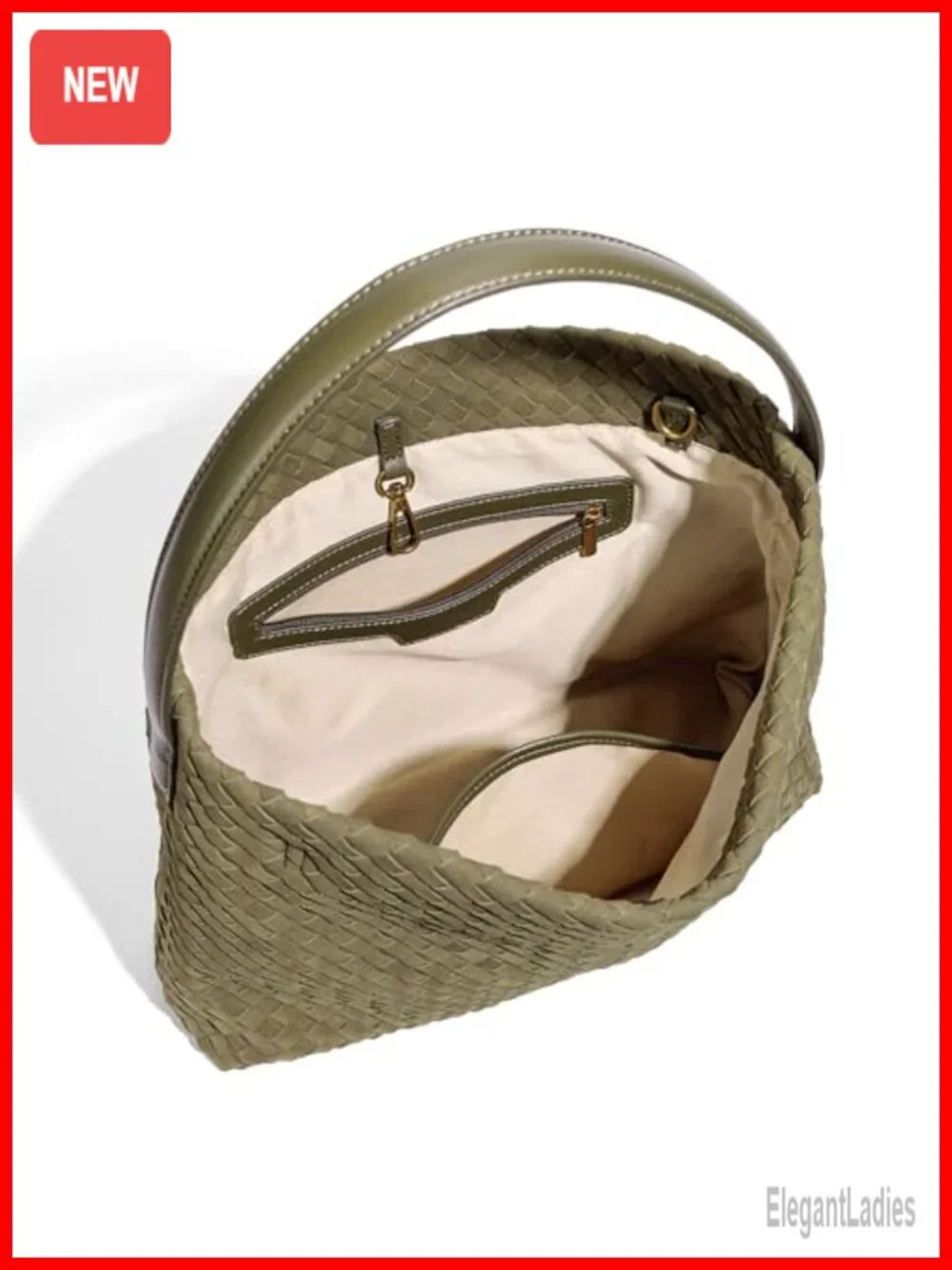 Woven Hobo Handbag Slouchy Shoulder Purse Crossbody Faux Suede Tote